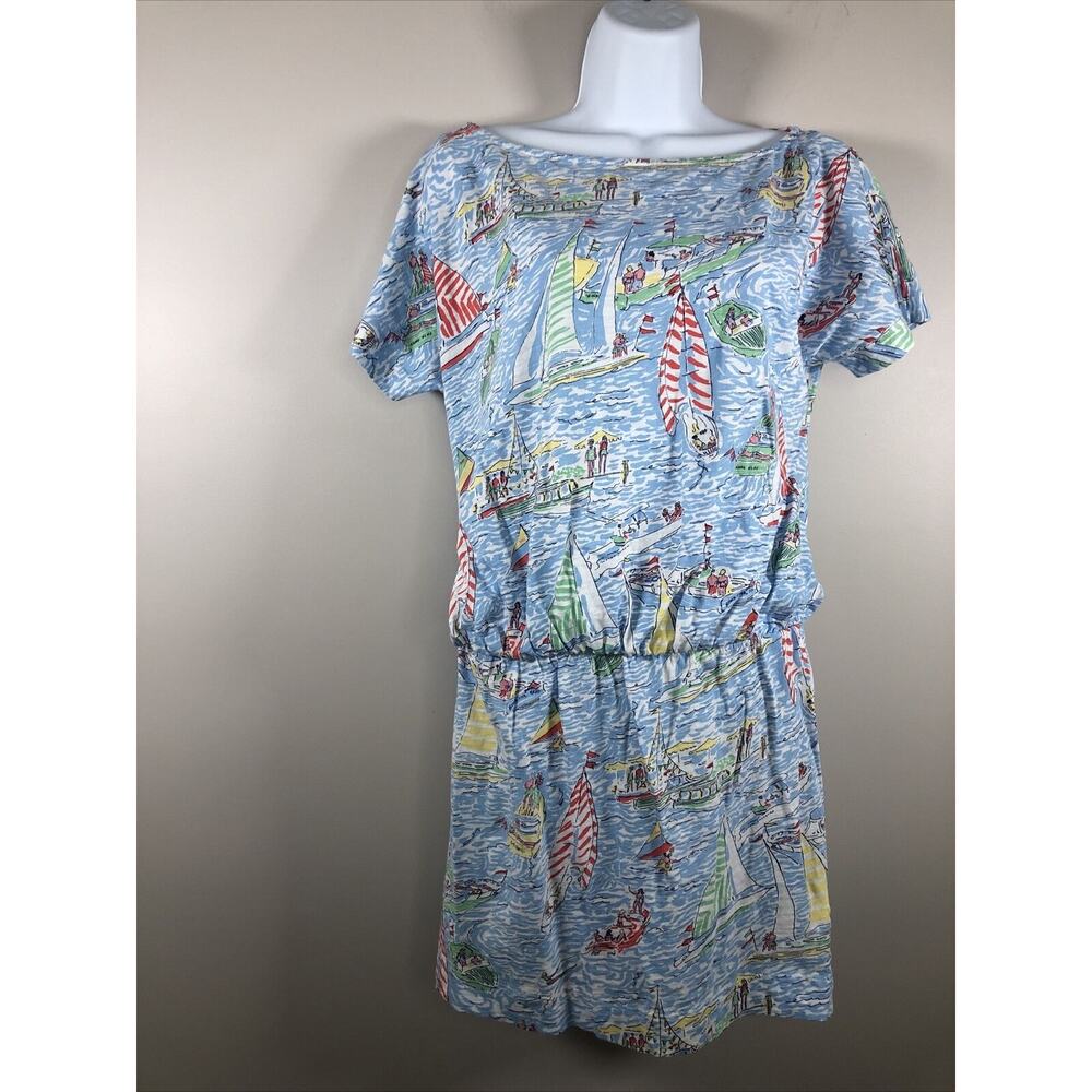 Lilly Pulitzer Sz XS Sailboat Regatta Tennis Dress Art All Over France